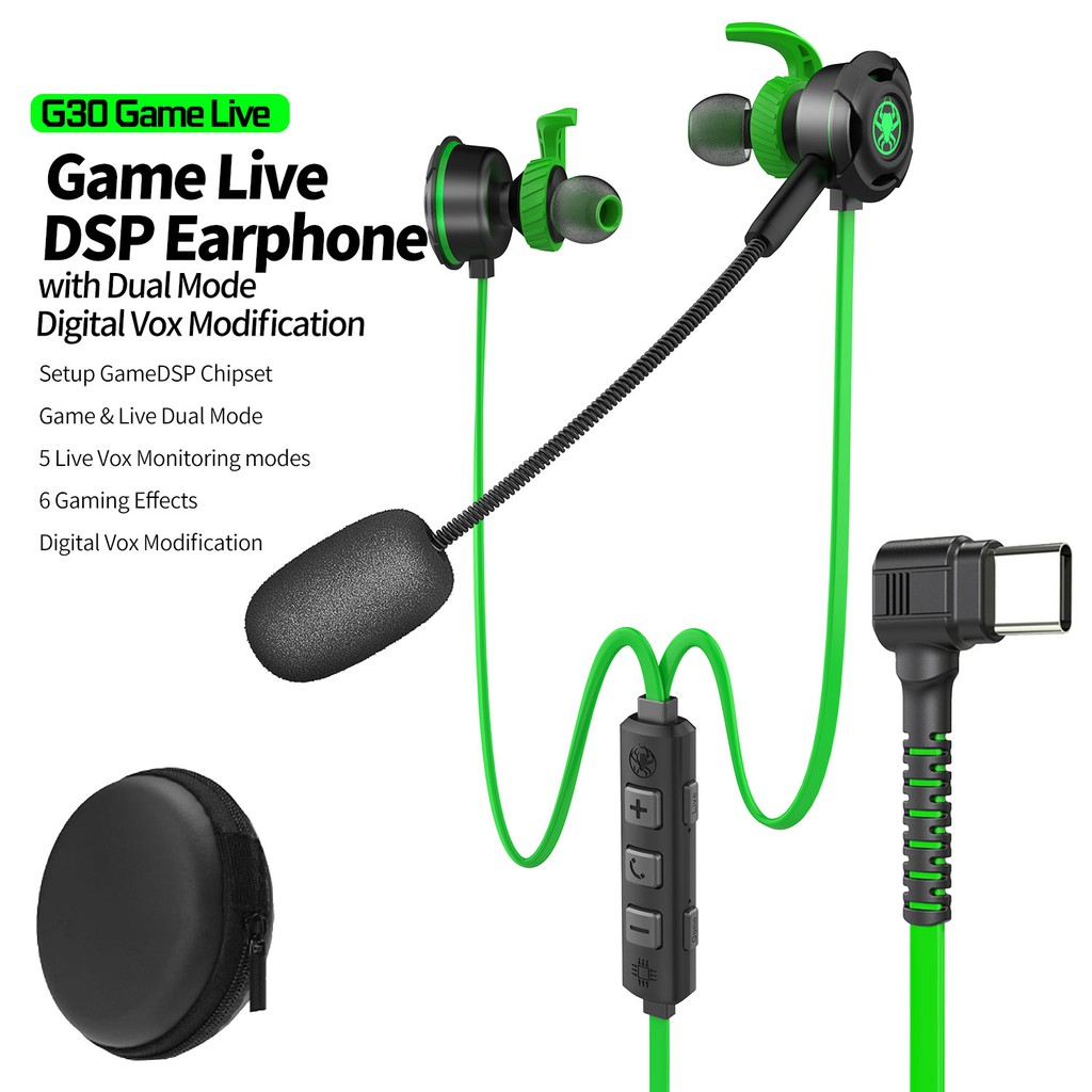 Plextone G30GL Game Live DSP Earphone Interface Type-C