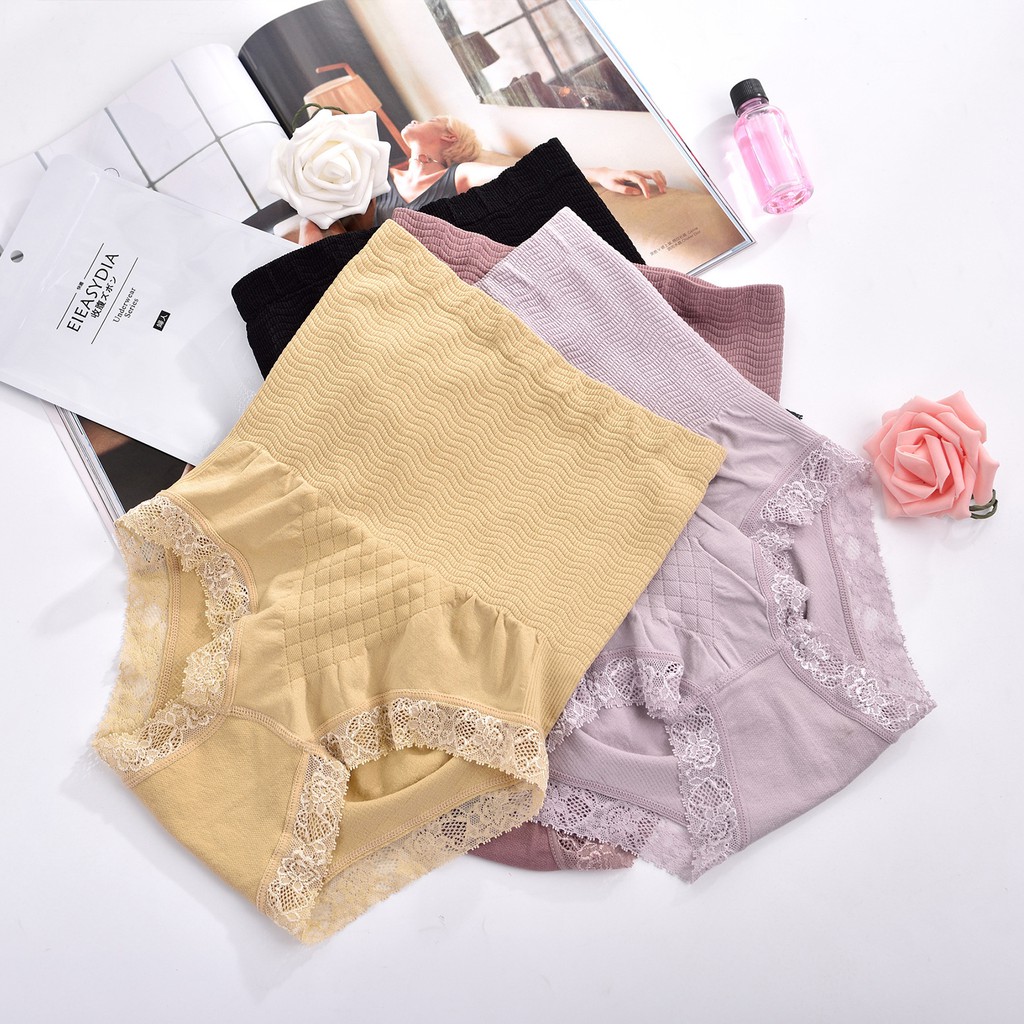 ❀ Chingu ❀ PW048 COD Korset HMU High Waist Pakaian Dalam CD Wanita Pengurus Perut Import Surabaya