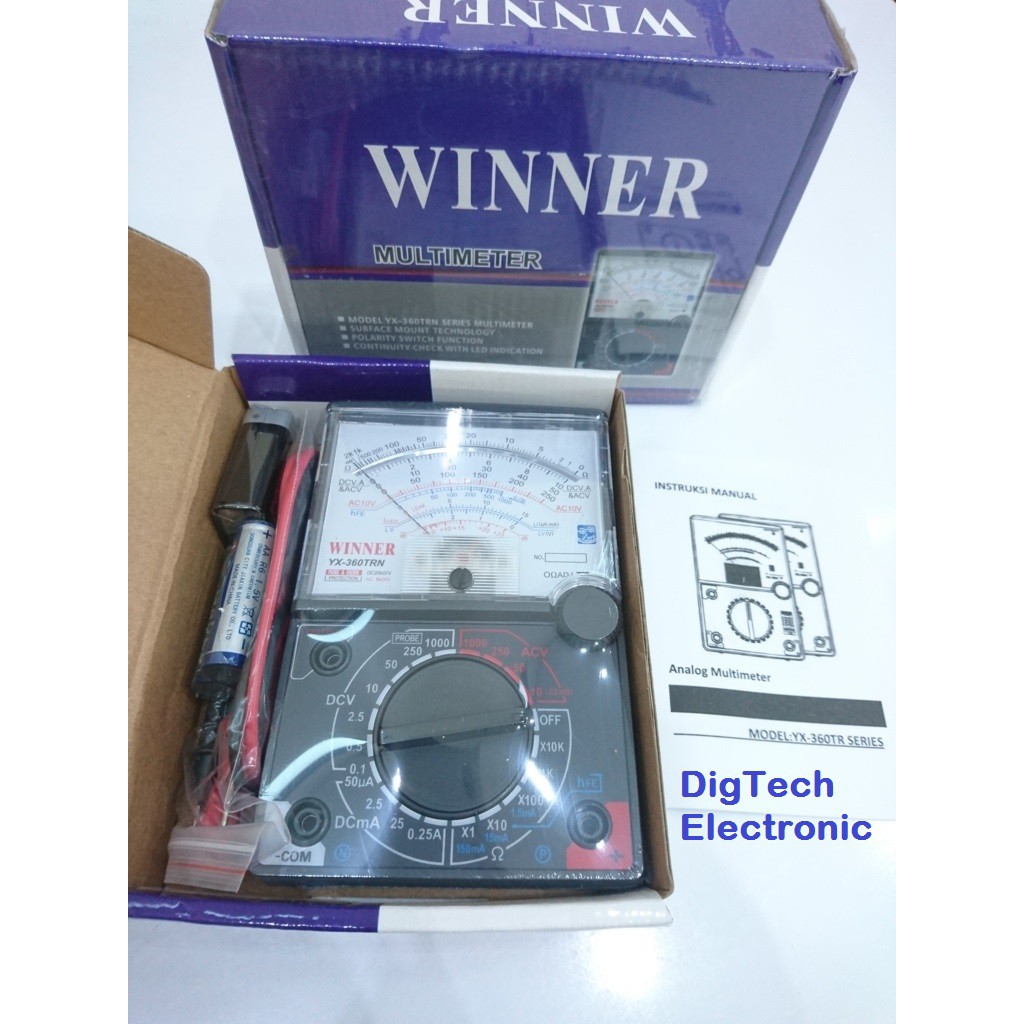 Multimeter Analog . Analog Multimeter . Multitester . AVOmeter . AVO Meter. Merk Winner YX 360TRN
