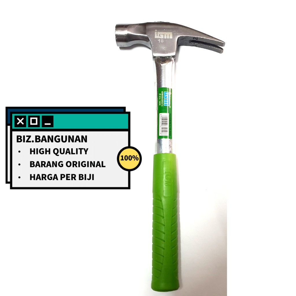 PALU KAMBING PIPA BESI 16 OZ GAGANG KARET IGM MAGNET 16OZ