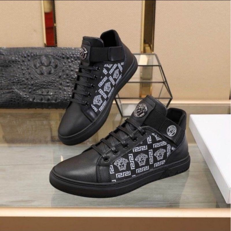 siap cod sepatu sneaker kets V mirror vip shoes leather type lv 3780 kulit cowok