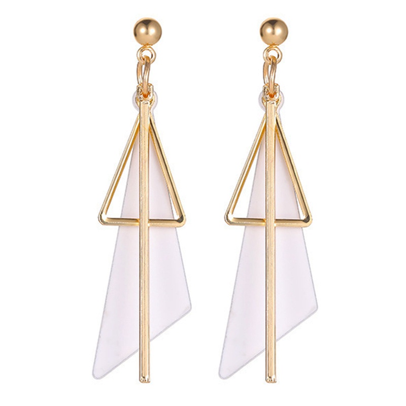 Unique Earrings Geometric Tassel Triangle Drop Earrings For Women Earing Jewelry Wild Earings Korean Earrings