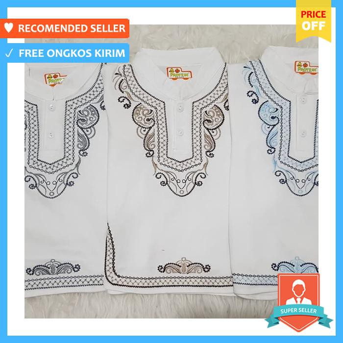 baju bayi laki-laki - baju koko anak bayi laki laki muslim koko set peci putih bordir