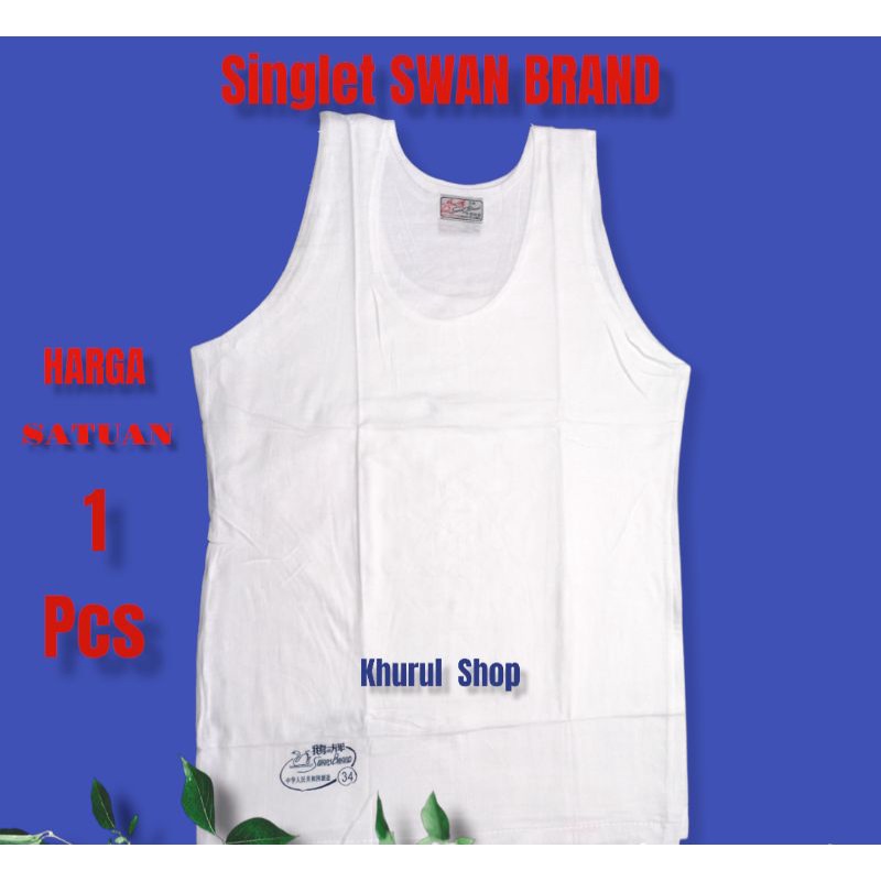 1pc-Kaos Dalam Pria Singlet Laki Dewasa Swan Brand SH Kaos Dalam Cowok Size Kecil & Besar 34 36 38 4