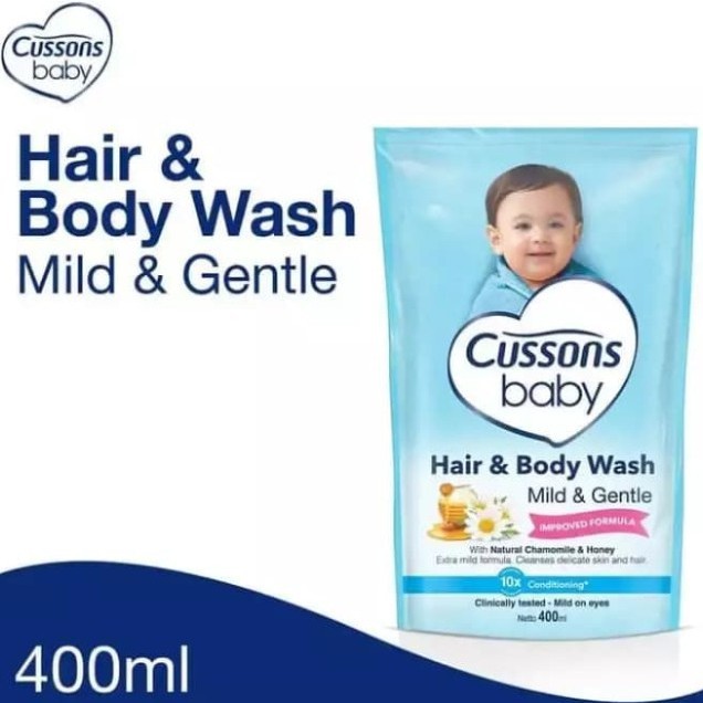 Cussons Baby Hair&amp;Body wash mild gentle 400ml 0847 REFIL