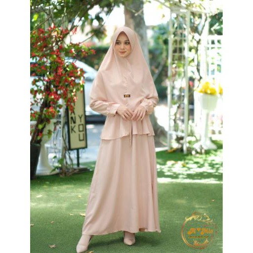 Gamis Muslimah Syar'i | Gamis + Khimar Bahan Torri Super Lembut