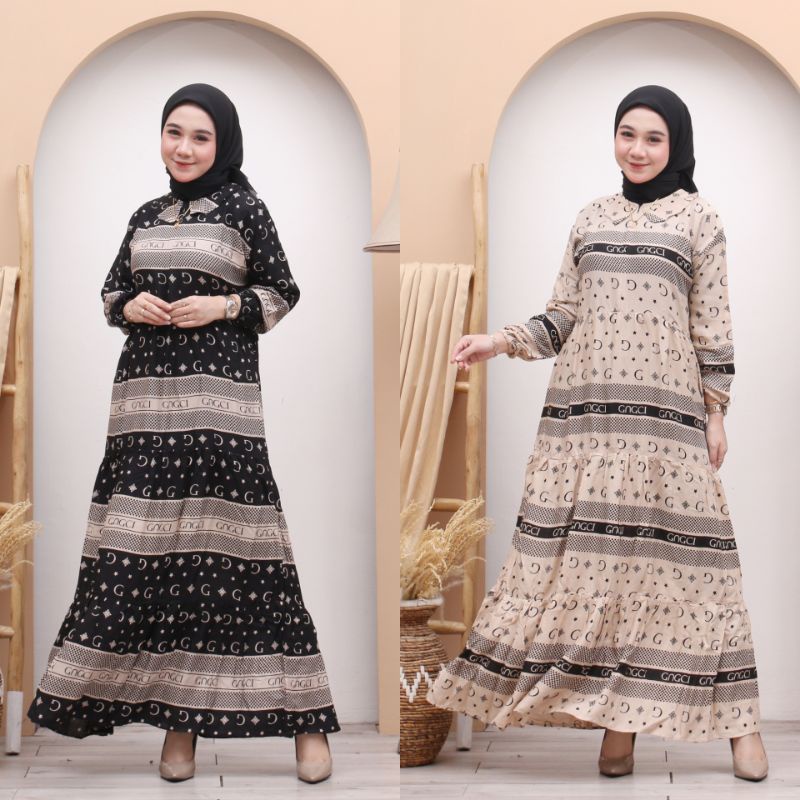 Gamis Busui gamis rayon viscose motif kekinian gamis batik