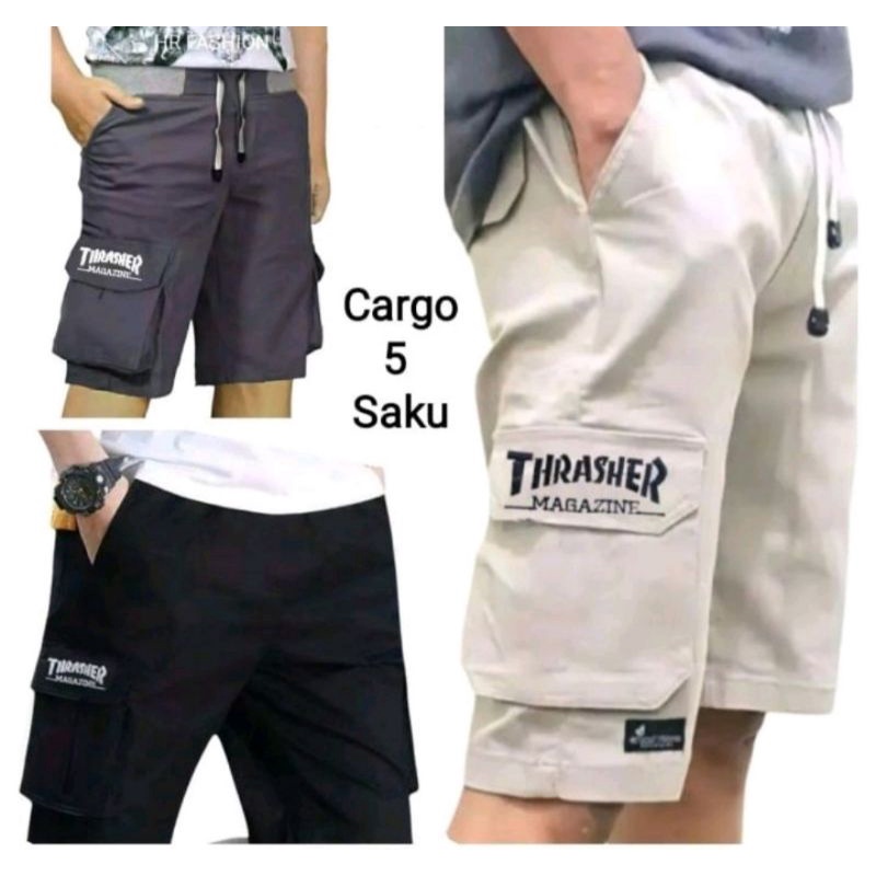 Rip Kargo Celana pendek Celana kolor Cargo dewasa kolor cargo pria Celana Pendek pria (Best seller)