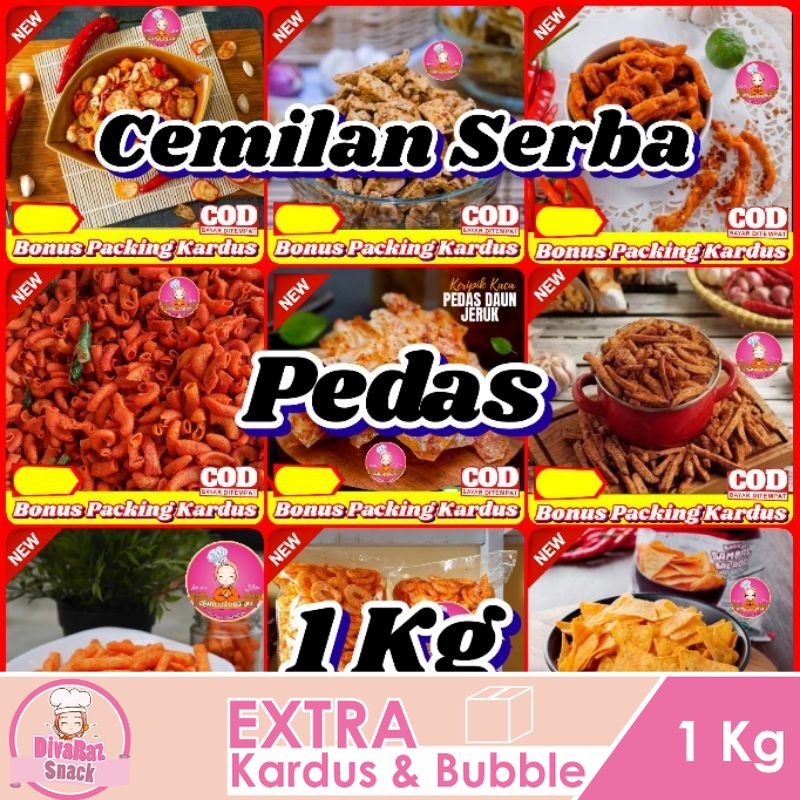 [1Kg] Serba Pedas / Aneka Makanan Ringan - Divaraz Snack Snack Kiloan  cemilan camilan makanan ringa