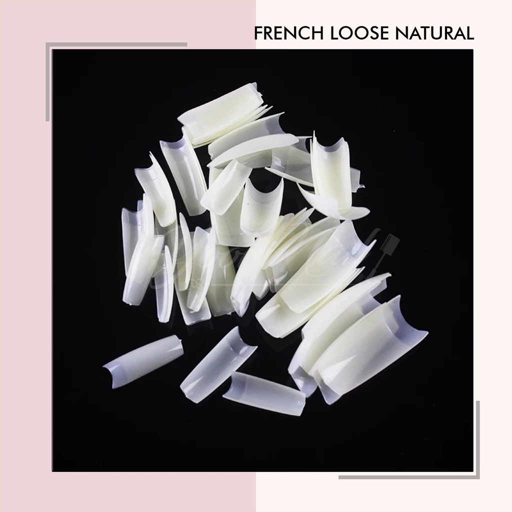 500pcs french nail loose extension kuku palsu fake nails french nail tip kupal nail tips