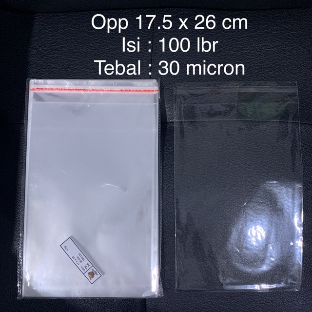 

Plastik opp lem tebal 03 17.5x26 17,5 x 26 seal 100 lembar pcs kaca 30 micron undangan bening murah