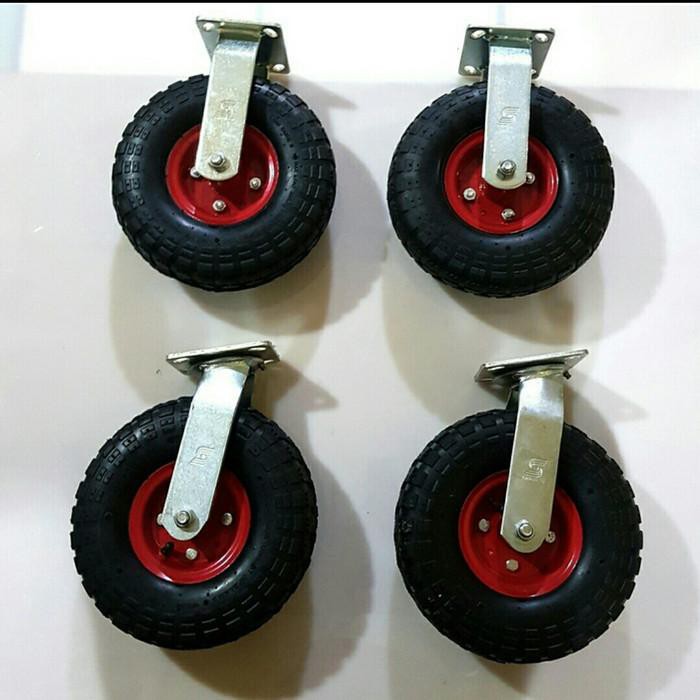 [perkakas] - roda troli gerobak 10 inch angin set - ban angin 10 inch Limited