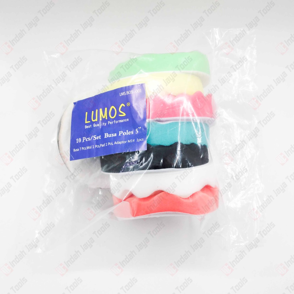 LUMOS Polishing Set 10 Pcs 5 INCH - Busa Poles Mobil Motor Set Pad
