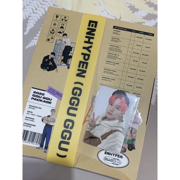 ggu ggu enhypen fullset unsealed pc heeseung , deco kit enhypen , gguggu package enhypen