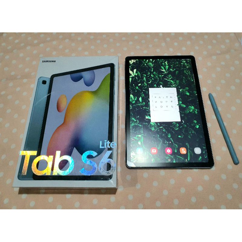 SAMSUNG TABLET S6 LITE + PAKAI S PEN (SECOND 95%) PEMAKAIAN SENDIRI JAMIN BAGUS