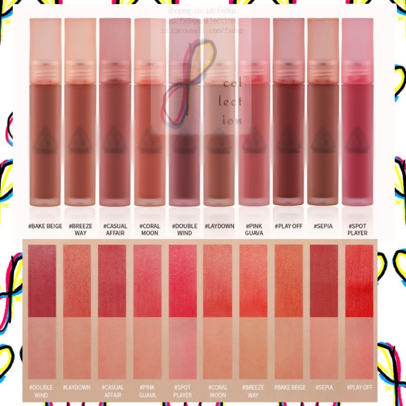 3CE Blur Water Tint 4.6g (17 Shades Colors)
