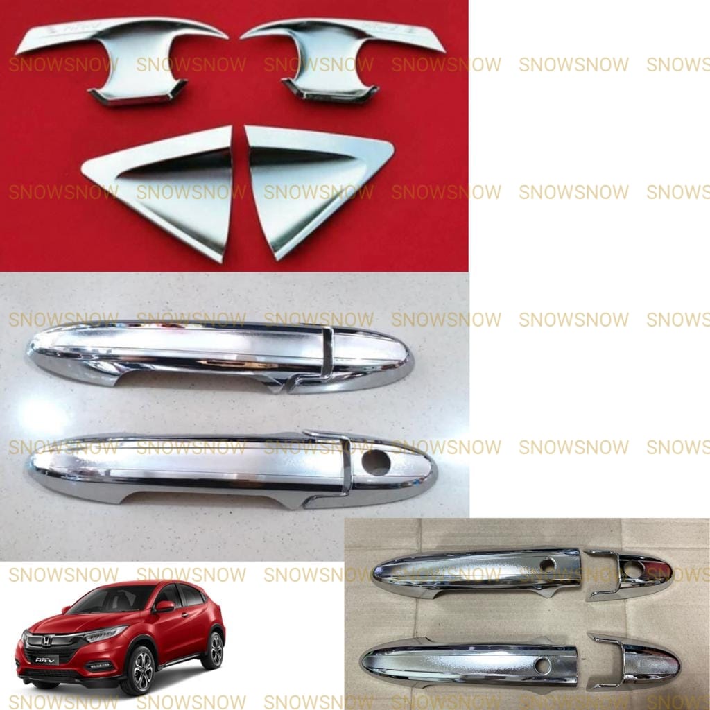 Paket Outer Handle Cover Honda HRV Hitam Chrome