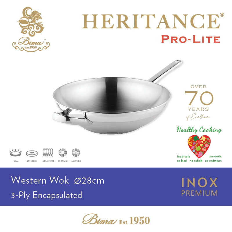 Bima Heritance Pro-Lite Western Wok 28cm