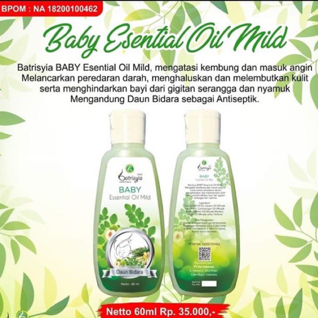 Batrisyia Minyak Telon Bidara Plus VCO