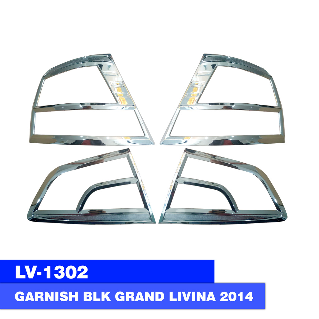 GARNIS LAMPU BELAKANG MOBIL LIVINA 2014 CHROME