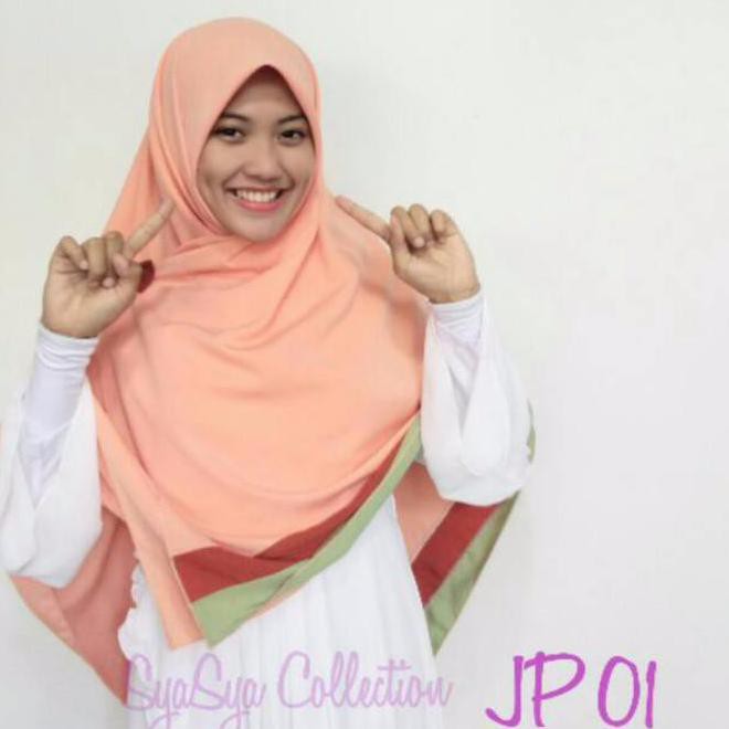 Super Murah Jp 01 130X130 Jilbab Pelangi Palestina Khimar Segi Empat Wolfis Polos