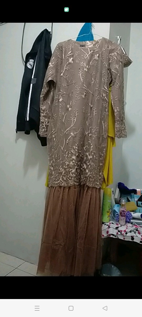 Gamis Muslim Indahlla /brukat Tile/premium/ Kondangan/ Seragam