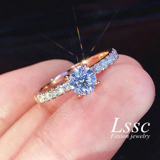 Image of thu nhỏ Cincin Titanium Wanita Anti Karat 18k Emas Berlian Cincin Pernikahan Perhiasan #1