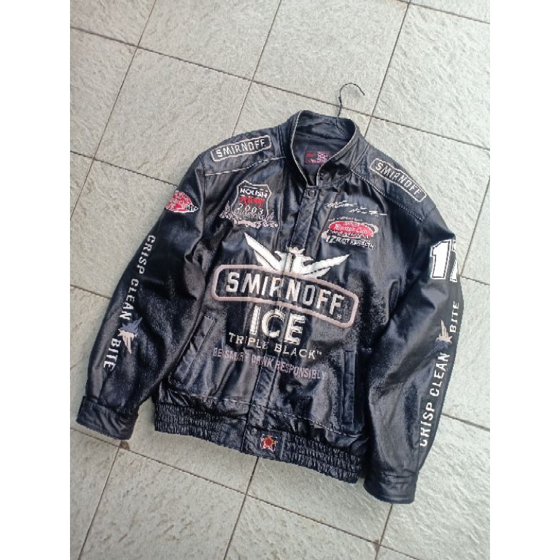 Smirnoff Ice Nascar Leather Jacket by JH Design