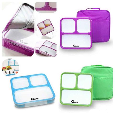 Oxone Ox-067 Kotak Makanan Bento 3 Sekat Ox 067 Tempat Makan Wadah Plastik BPA FREE Lunchbox Lunch box Tas wlshop1 wlshop