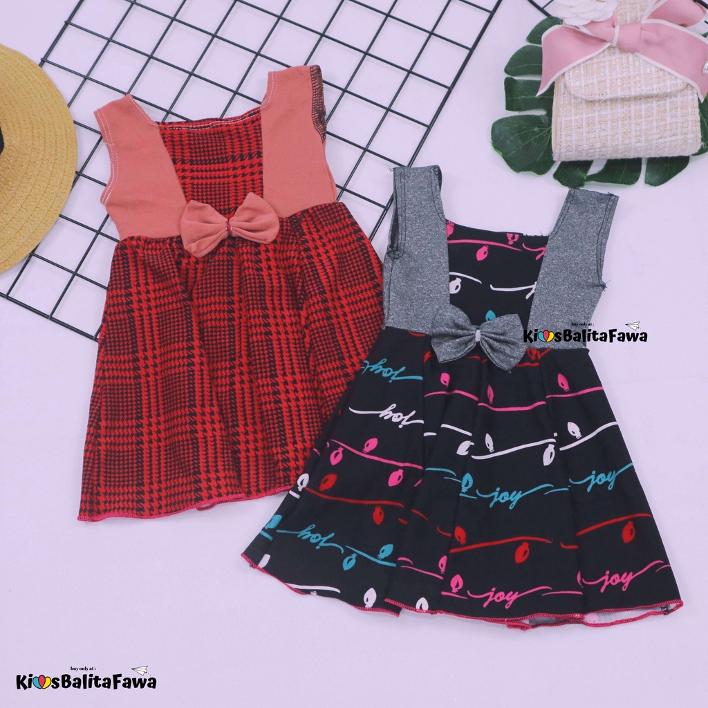 Dress Clairine uk Bayi - 7 Tahun / Baju Anak Perempuan Murah Dres Polos Yukensi Adem Pakaian Murah