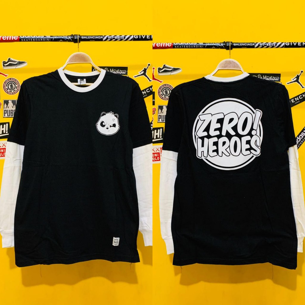  Kaos  Distro  Lengan Panjang Zero  Heroes  Shopee Indonesia