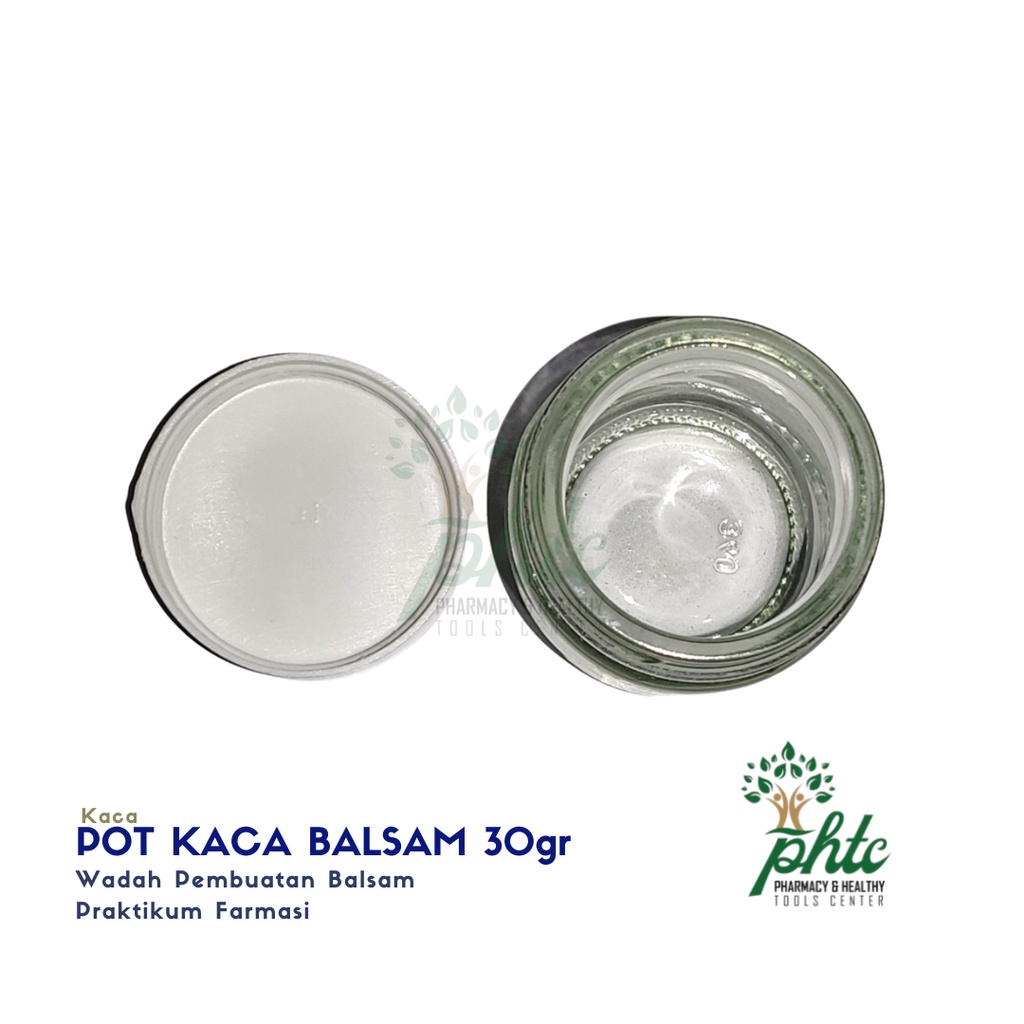 Pot Kaca Balsam 30gr Tutup Ulir