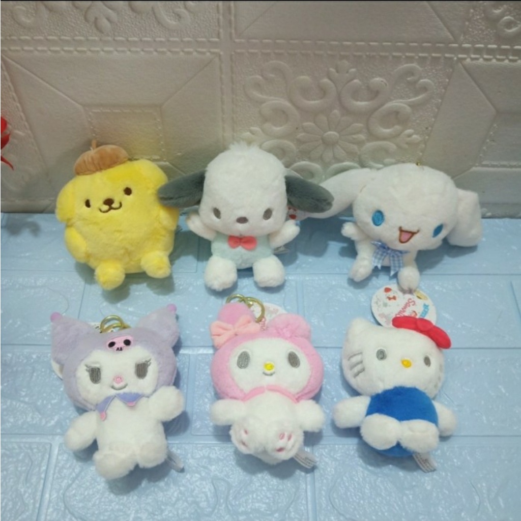 Gantungan Tas Gantungan Kunci Boneka Sanrio Body Hello Kitty My Melody Kuromi Pompompurin Cinnamoroll Pochacco