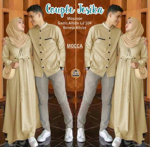 CP JESSIKA COUPLE MOSCREPE COUPLE GAMIS RAMADHAN 2021