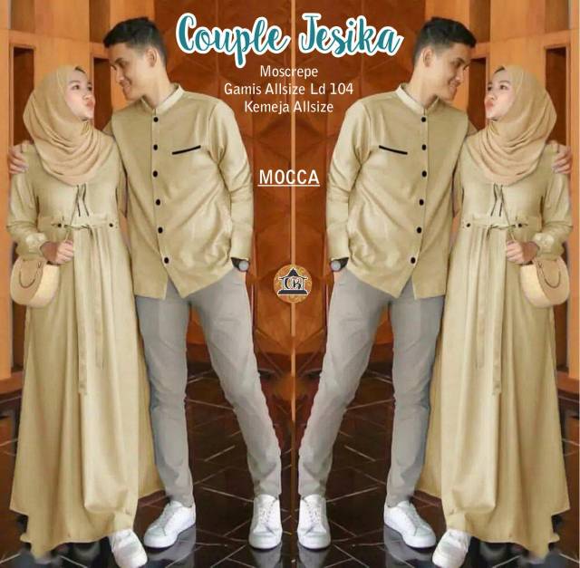 CP JESSIKA COUPLE MOSCREPE COUPLE GAMIS RAMADHAN 2021