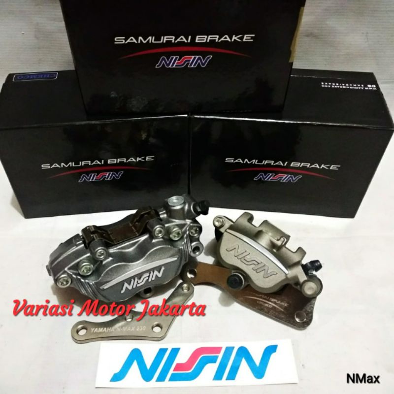 Kaliper Nissin NMAX Set Depan Belakang - Original Nissin Samurai 4 Piston