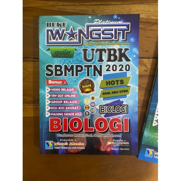 

BUKU WANGSIT SPOILER UTBK SBMPTN 2020 BIOLOGI / FISIKA / KIMIA PLATINUM