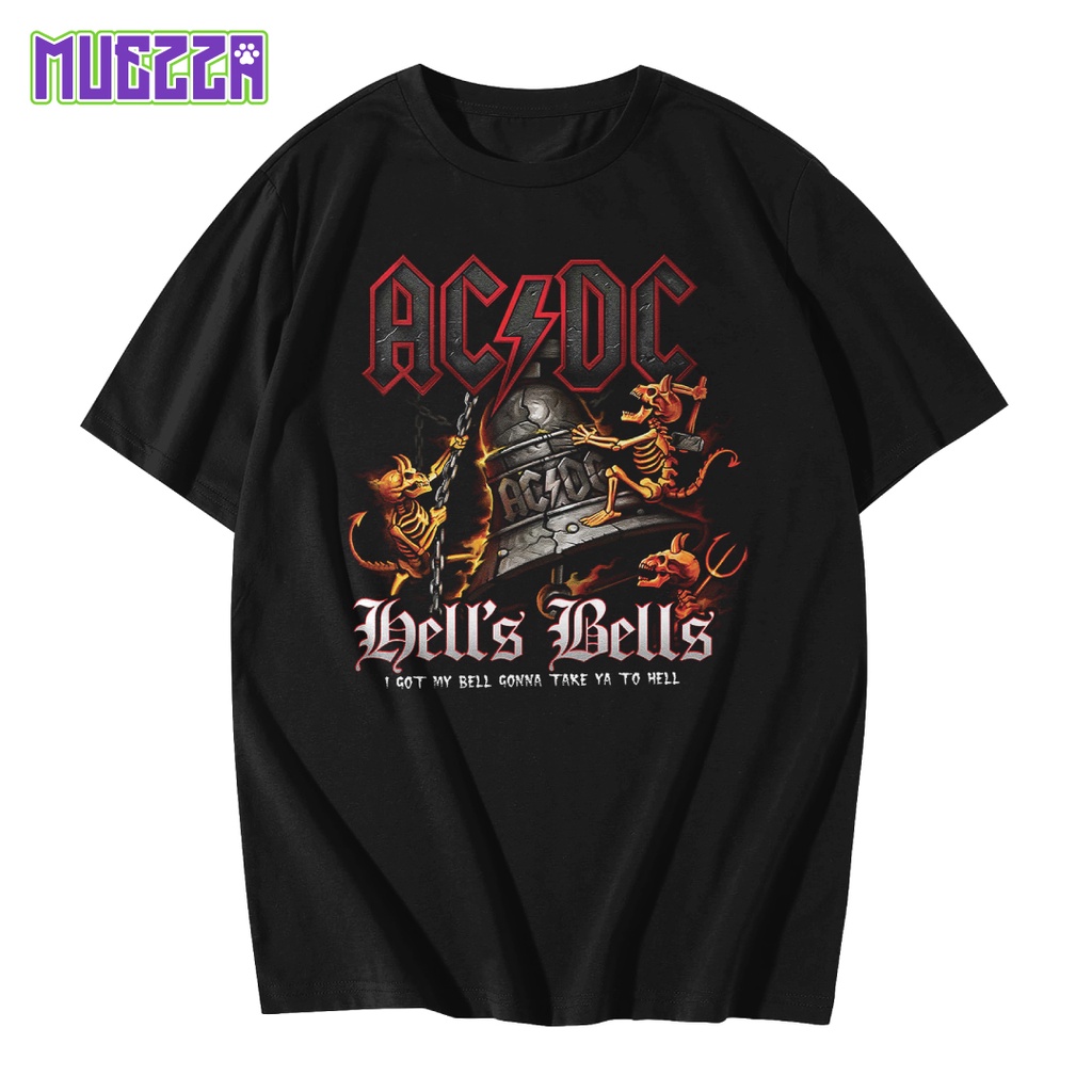 AC DC BELLS BELLS T-SHIRT VINTAGE BOOTLEG - PREMIUM COTTON