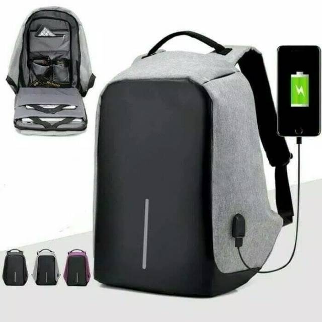 Tas Ransel USB Port Charger