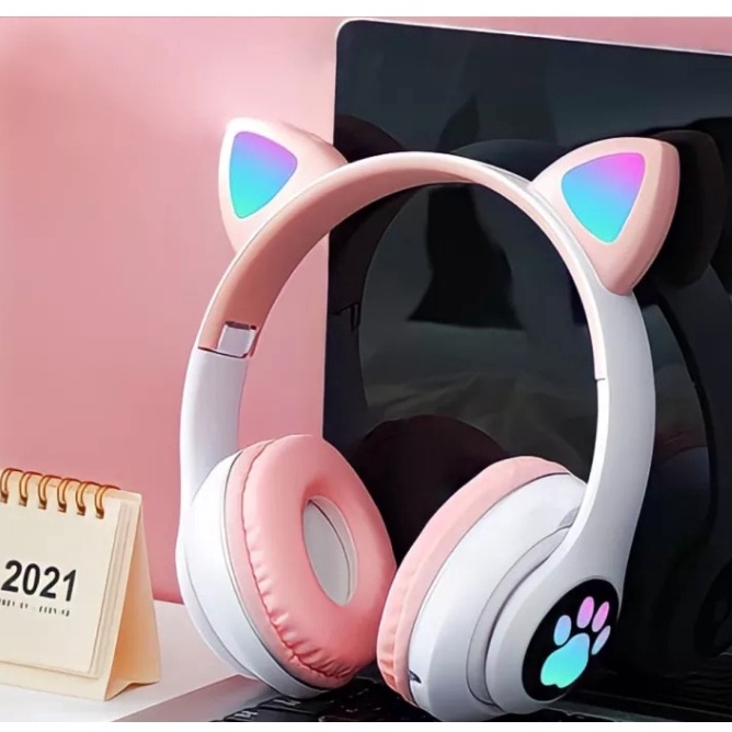 Headphone Wireless Bluetooth Variasi Model Kucing