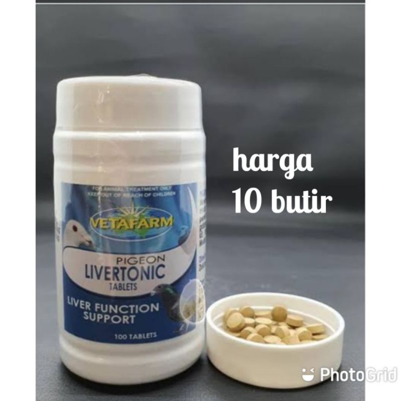 livertonic vetafarm merpati pigeon kemasan 10butir