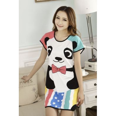 Victoria Pakaian Wanita Import Daster Motif Kartun Longgar Korea Fit XXL 4016