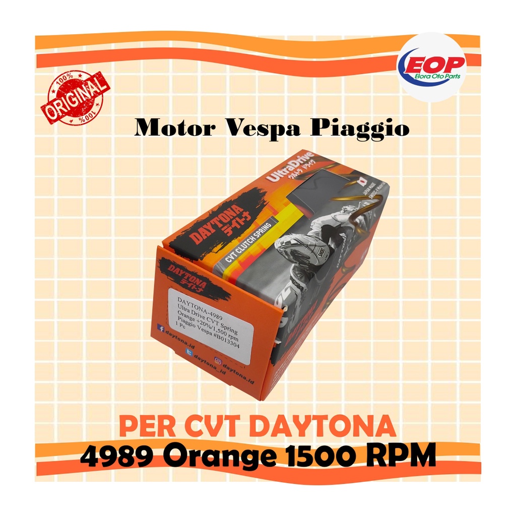 PER CVT DAYTONA Vespa ; iGet; Primavera; GTS 1500Rpm ORANGE 4989