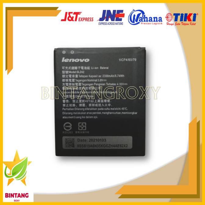 BATERAI BATRE LENOVO BL242 A6000 BATRAI PACK ORI