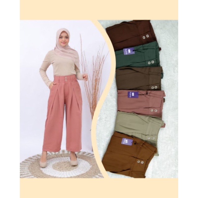 HUSNA ORIGINAL / Terbaru celana kulot ori by Husna