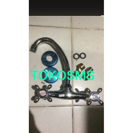 kran air cuci piring keran angsa air panas dingin bcp sink tap hot cold