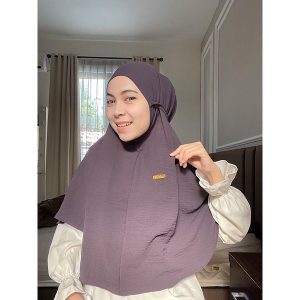 QORY BERGO HIJAB INSTAN ELEGANT bergo instan crinkle airflow kerudung bergo maryam