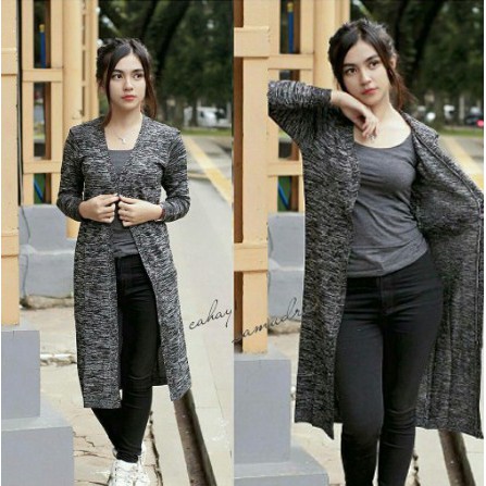 Bess - Long Cardi Mozaic Lengan Panjang / Cardigan Panjang Mozaic ( Lengan Panjang )