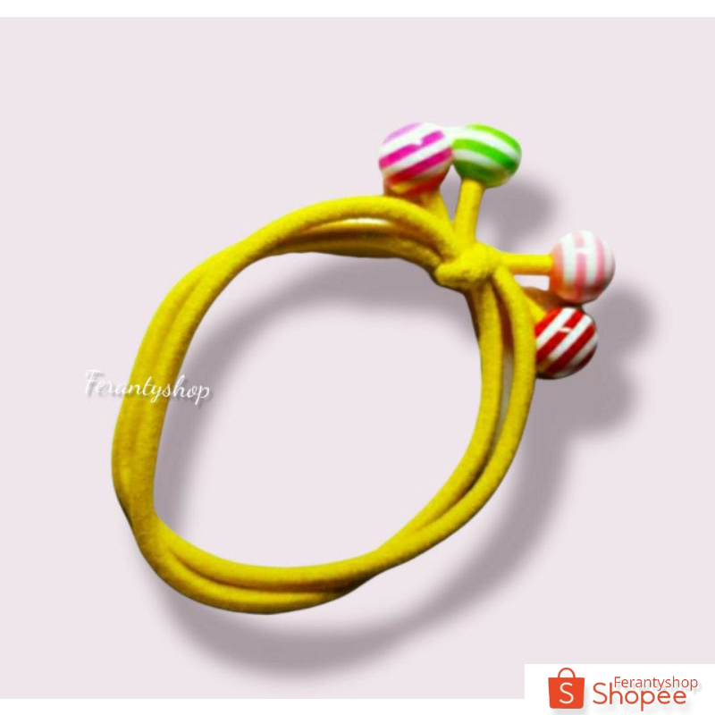 Hot item Ikat rambut loli pop / Ikat rambut warna cantik