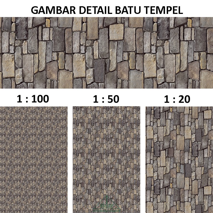 

Kertas Tekstur / Motif Batu Tempel Dinding Berskala / Miniblock #11